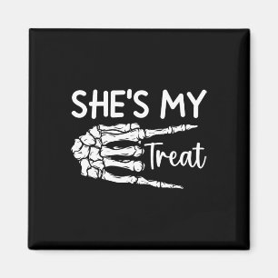 Imán Mi tratamiento Skeleton coincidiendo con disfraz d