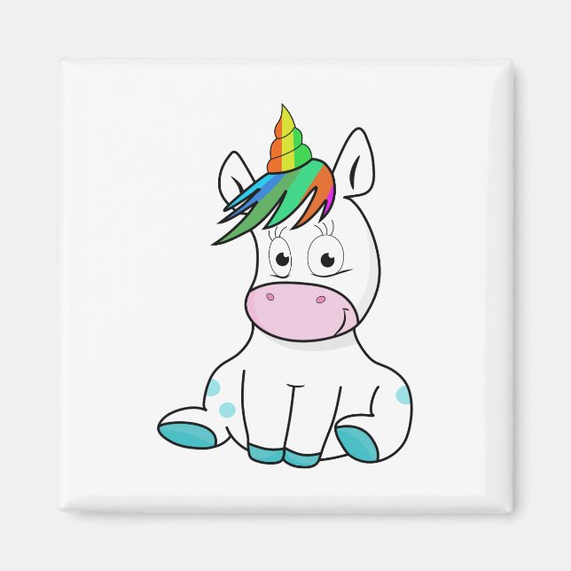 Imán Mi unicornio lindo (Frente)