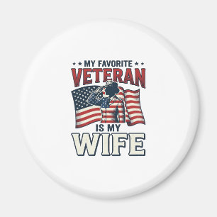 Imán Mi Veterano Favorito Es Mi Esposa Camiseta Patriót
