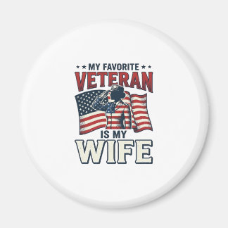 Imán Mi Veterano Favorito Es Mi Esposa Camiseta Patriót