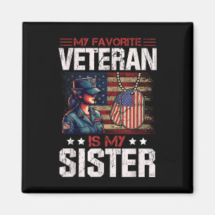 Imán Mi Veterano Favorito Es Mi Hermana Bandera Estadou