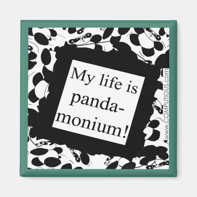 Imán Mi vida es panda-monio (Frente)