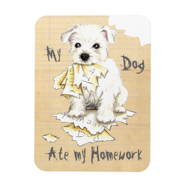 Imán Mi Westie comió mi hogar (Vertical)