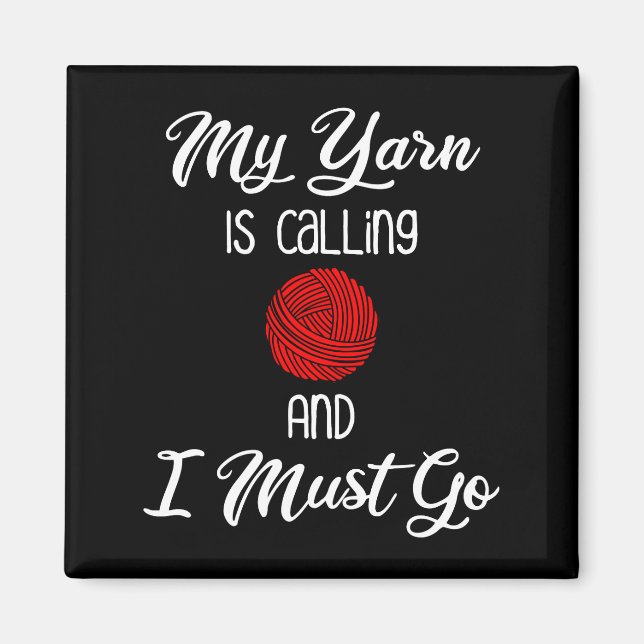 Imán Mi yarn llama y debo irme (Frente)