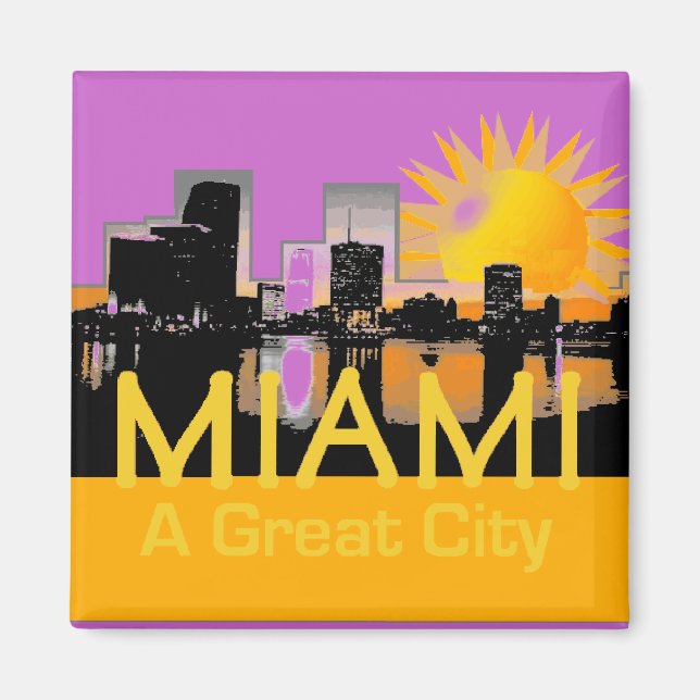 Imán MIAMI A Great City Magnet (Frente)