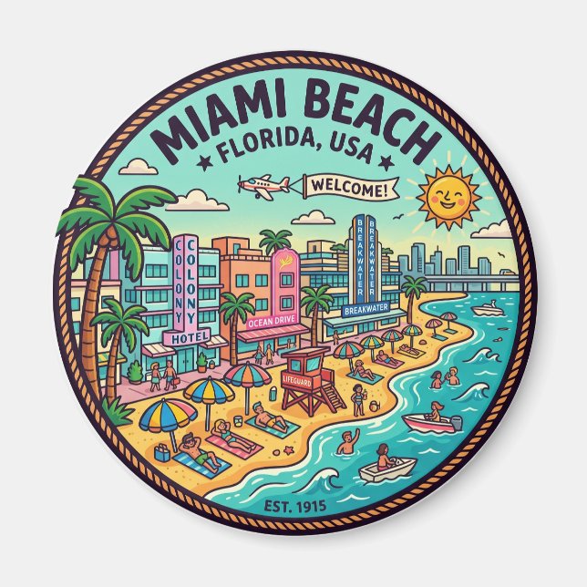 Imán Miami Beach Florida (Frente)
