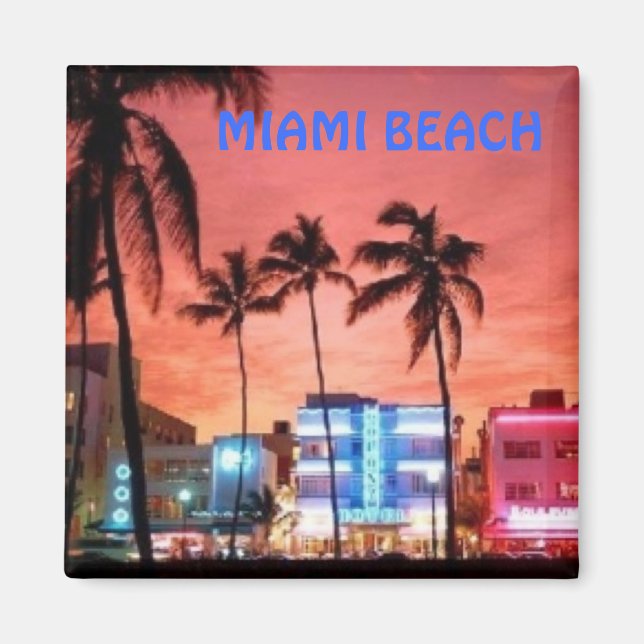 Imán Miami Beach, Florida (Frente)