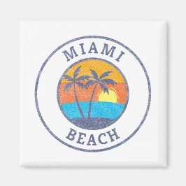 Imán Miami Beach, Florida Estilo Clásico Desvanecido