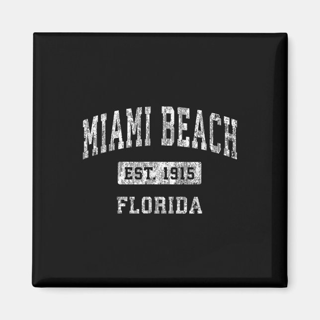 Imán Miami Beach Florida Fl Vintage (Frente)