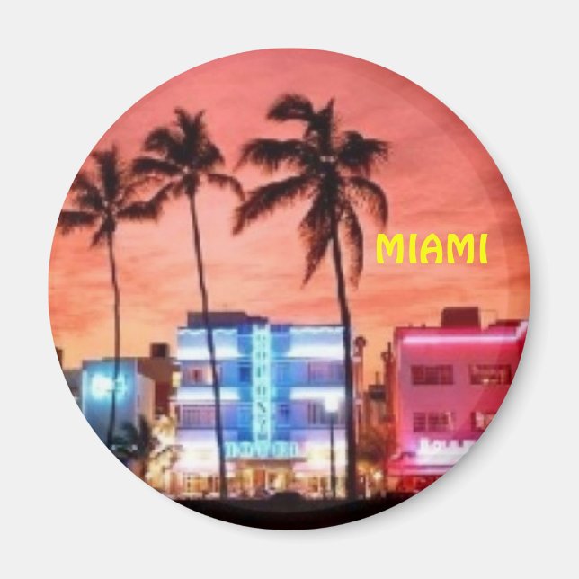 Imán Miami Beach, Florida Magnet (Frente)