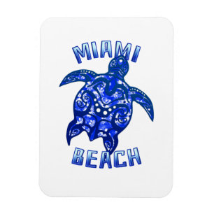 Imán Miami Beach Florida Vacacional Tortuga Tribal