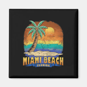 Imán Miami Beach Florida Vintage Perturbate Souvenir