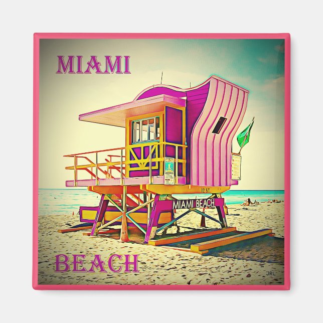 Imán Miami Beach Magnet 12A (Frente)