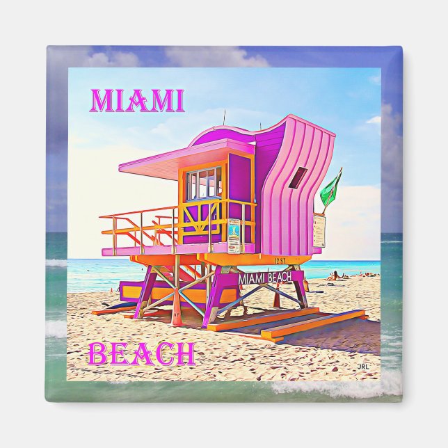 Imán Miami Beach Magnet 12B (Frente)