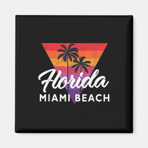 Imán Miami Beach Retro Miami Vintage Triangle 70s 80s T