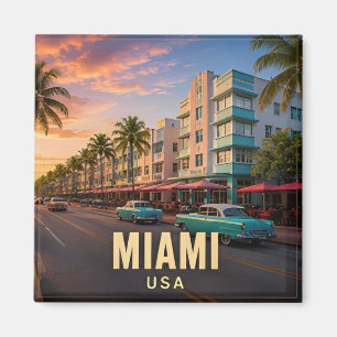 Imán Miami Florida Playas Art Deco Costera Viaje 🌴