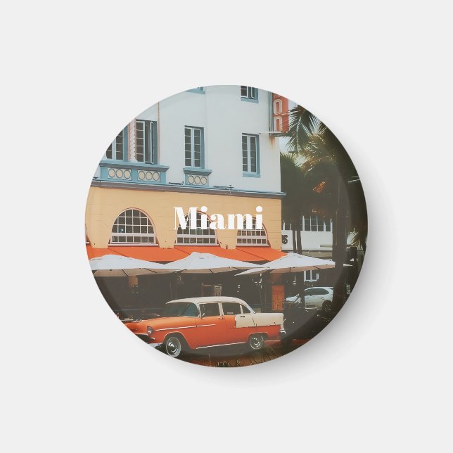 Imán Miami Ocean Drive Recuerdo de viaje (Frente)