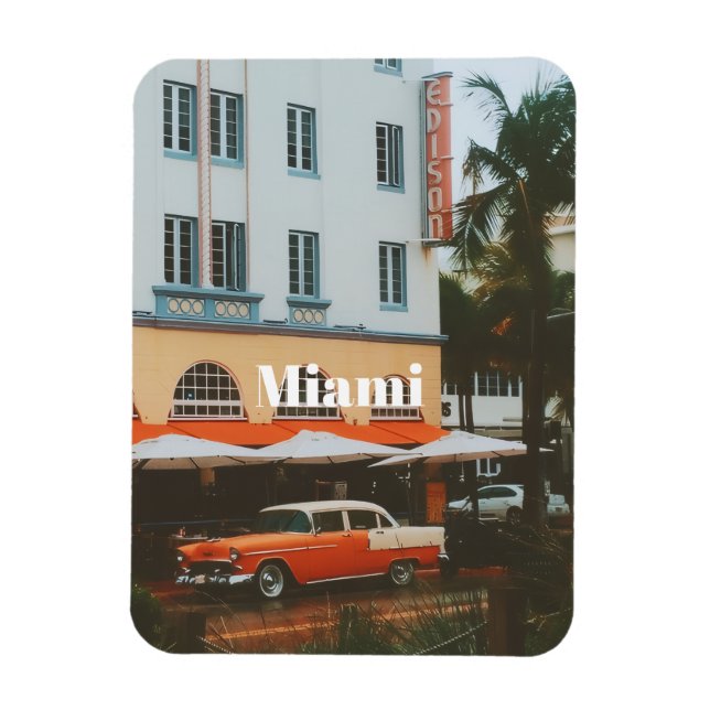 Imán Miami Ocean Drive Recuerdo de viaje (Vertical)