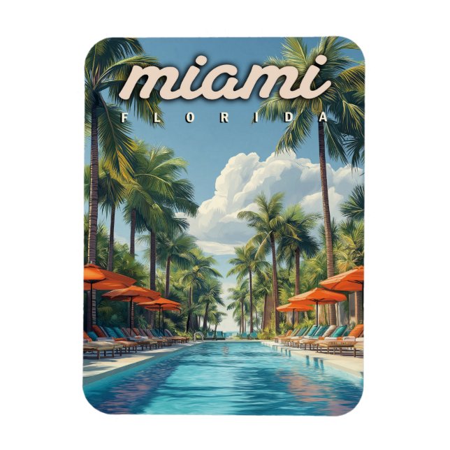 Imán Miami Pool Vintage (Vertical)