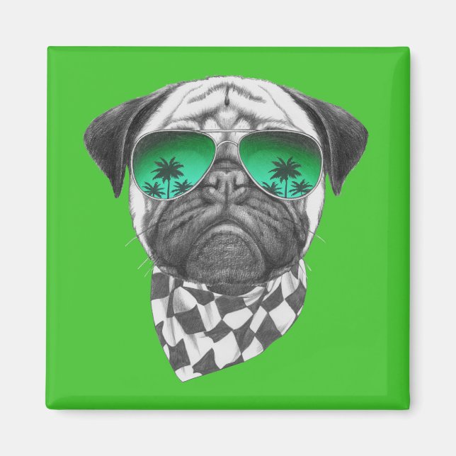 Imán Miami Pug (Frente)