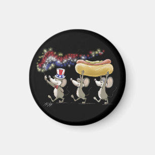 Imán Mic, Mac y Moe's 4th Of July Night Picnic Magnet