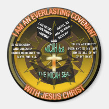 Micah Seal Large, 3 pulgadas Round Magnet