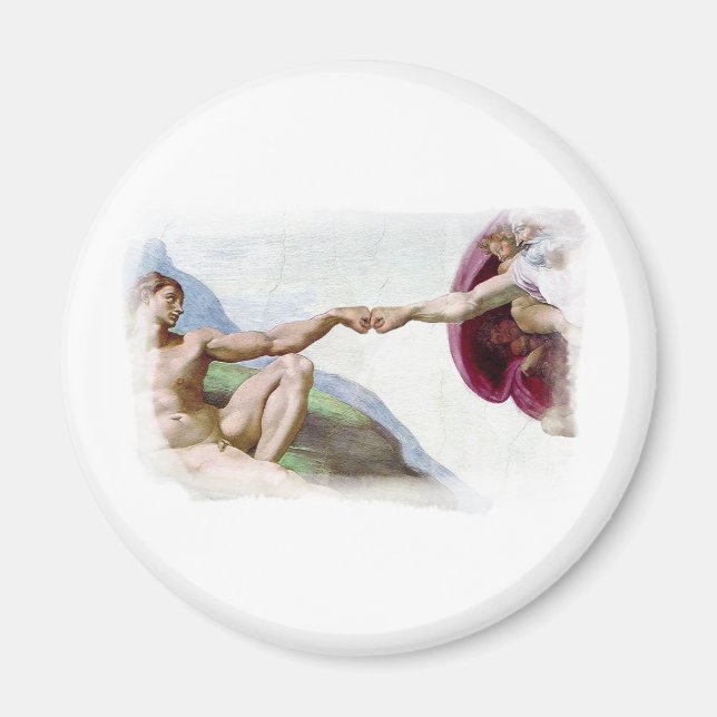 Imán Michelangelo Creación Del Hombre - Dios Adam Choqu (Frente)