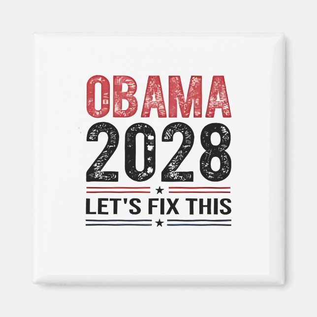 Imán Michelle Obama para el presidente Obama 2028 (Frente)