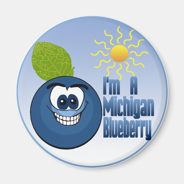 Imán Michigan Blueberry (Frente)