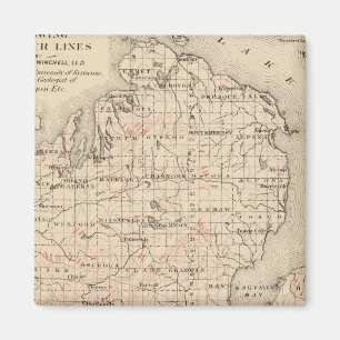 Imán Michigan muestra líneas de contorno