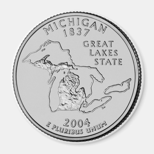 Imán Michigan State Quarter Magnet 2004 (Frente)