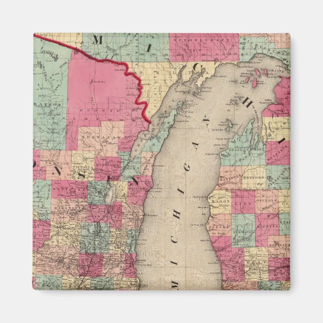 Imán Michigan y Wisconsin (Frente)