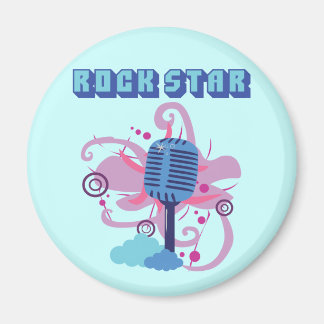 Imán Micrófono estrella de rock
