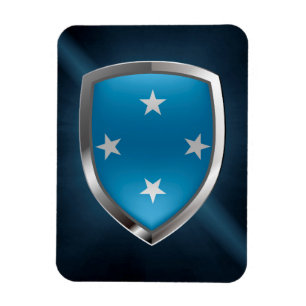 Imán Micronesia Emblema metálico