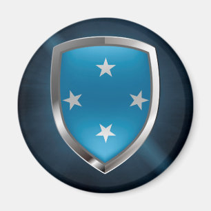 Imán Micronesia Emblema metálico