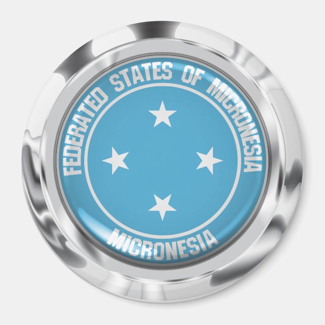 Imán Micronesia Round Emblem (Frente)