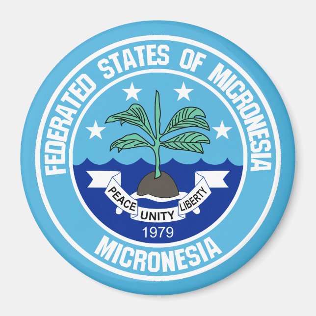 Imán Micronesia Round Emblem (Frente)
