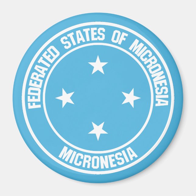Imán Micronesia Round Emblem (Frente)