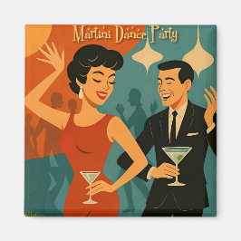 Imán Mid Century Martini Dance Party