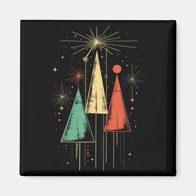 Imán Mid Century Modern Christmas  (Frente)