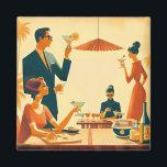 Imán Mid Century Modern The Martini Cocktail Critics<br><div class="desc">Welcome to my Mid Century Fantasy World! Designs in this store are born of growing up in a Mid Century home complete with Martini loving parents.  Break out the cocktails.  Merging fact with fantasy within Mid Century Modern,  Jazz,  Retro Futuristic,  Atomic and Space Age Designs.</div>