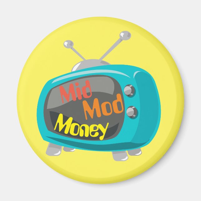 Imán Mid Mod Money Retro TV (Frente)