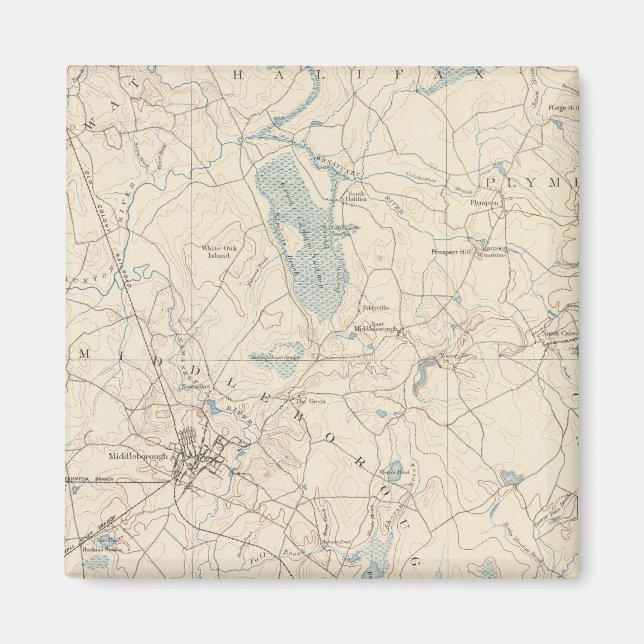 Imán Middleborough, Massachusetts (Frente)