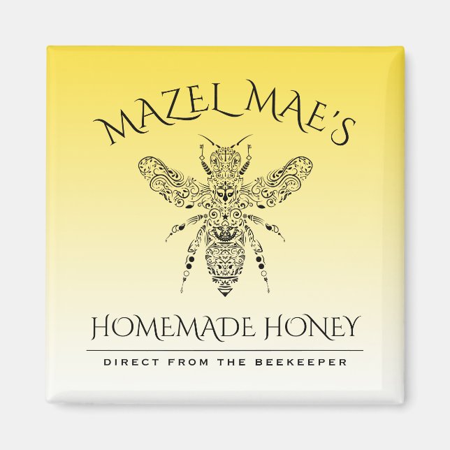 Imán Miel casera personalizado (Frente)