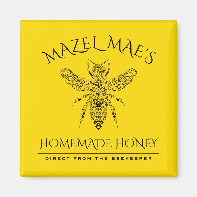 Imán Miel casera personalizado (Frente)