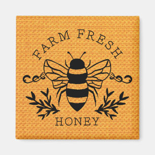 Imán Miel de abeja botánica diseño vintage granja fresc