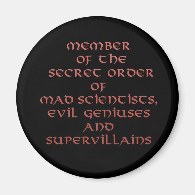 Imán Miembro de los imanes de Orden Secreta (Frente)