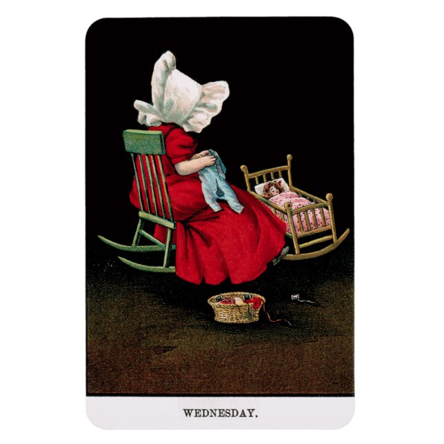 Imán Miércoles de la década de 1900 Sunbonnet Sue Magne (Vertical)