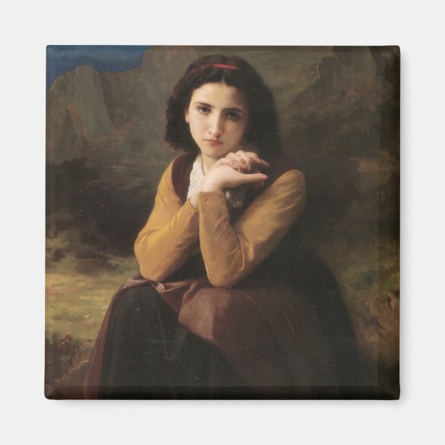 Imán Mignon (Chica joven dulce francés) (de Bouguereau) (Frente)