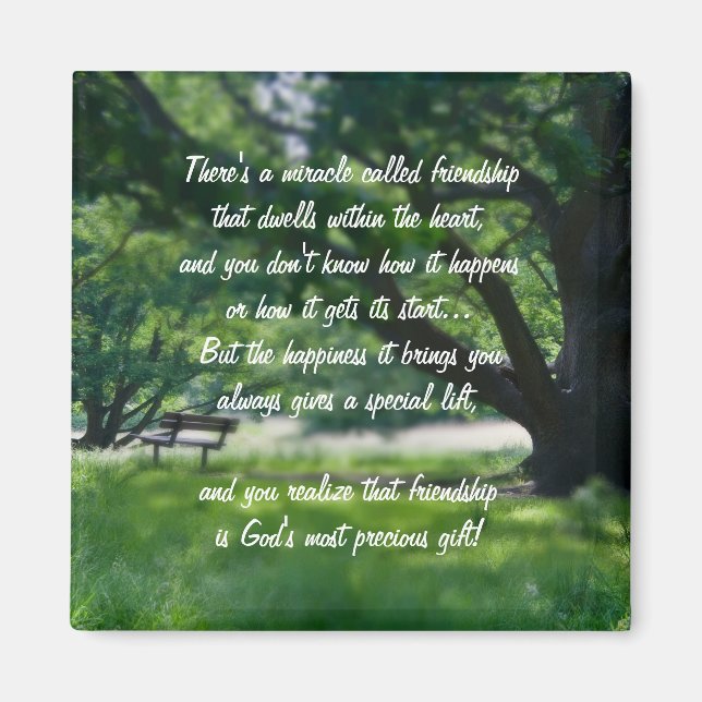 Imán Milagro Del Poema De La Amistad (Frente)